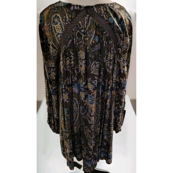 Free People Dress Size L Rain or Shine Floral  Pockets Flowy Baby Doll - Picture 6 of 8